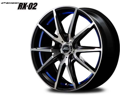 業販限定販売 新品 17インチ SCHNEIDER RX-02 7J+50 5-100 特選タイヤ 225/60R17 4本セット BP/BLUE ブルー シュナイダー 夏タイヤ_画像1