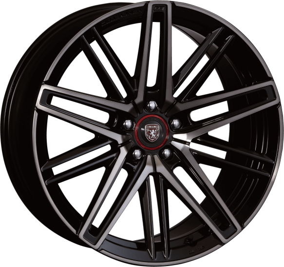 納期注意 業販品 直送品 CRIMSON CLUBLINEA CASSANO FF 19インチ 8.5J+35 5-114.3 73φ BLACK/POLISH ホイール 4本 [個人名での注文不可]の画像1