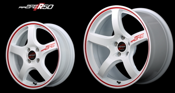 [業販限定販売] [新品] [18インチ] [RMP RACING R50] [8.5J+45] [225/45R18] [セダン/ミニバン/SUV] [MID] [ホワイト/リム レッドライン]_画像1