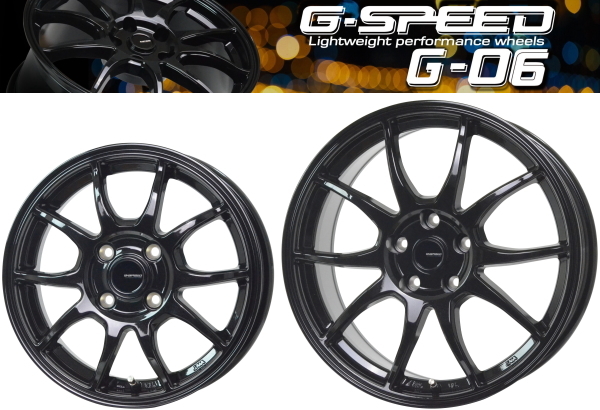 [業販限定販売] [新品] [14インチ] [G.speed G-06 (軽量)] [5J+38] [175/65R14] [フィット/デミオ] [ジースピード] [ブラック]_画像1