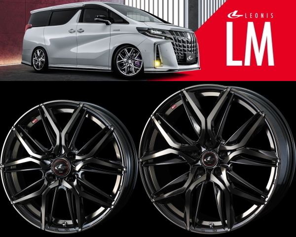 [業販限定販売] [15インチ] [LEONIS LM] [5.5J+43] [185/60R15] [フィットシャトル] [レオニス] [PBMC/TI] [weds]_画像1