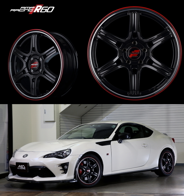 [業販限定販売] [新品] [18インチ] [RMP RACING R60] [7.5J+40] [235/55R18] [エクストレイル] [MID] [ブラック/リム レッドライン]_画像1