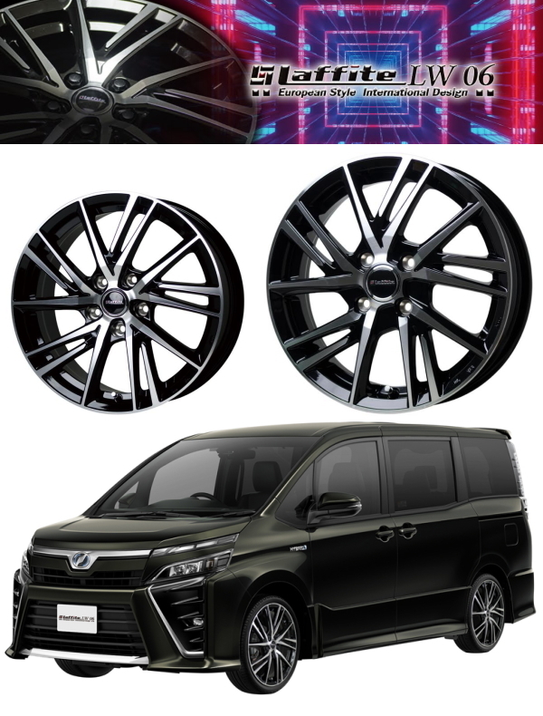 [業販限定販売] [新品] [16インチ] [Laffite LW-06] [5-100] [205/55R16] [CT200h/プリウス] [ラフィット] [ブラポリ]_画像1