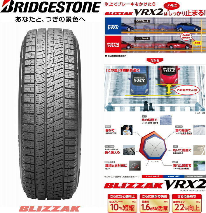 [業販限定販売] 冬用 4本セット 新品 Laffite LW-06 15インチ 5-100 ブリヂストン VRX2 175/65R15 [トヨタ] シエンタ [170系]_画像2