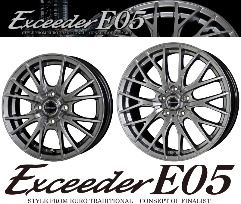 業販品 冬用 新品 18インチ ブリヂストン VRX3 [Exceeder E05] [7.5J+38] [225/40R18] [レクサス IS] [エクシーダ] シルバー [CS]_画像1