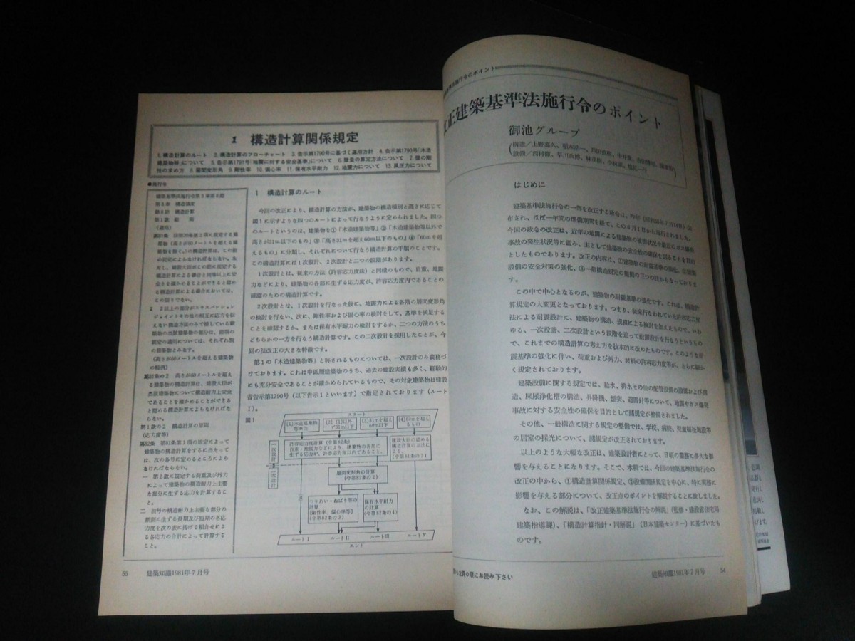 Ba1 13798 建築知識 1981年7月号 VOL.23 No.274 形成建築基準法施行令のポイント 住宅への適応法6 部分から部品へ 構造計算関係 他_画像3