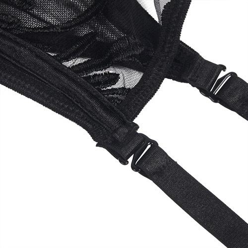 81095 5XL size baby doll sexy Ran Jerry underwear bustier garter belt black 