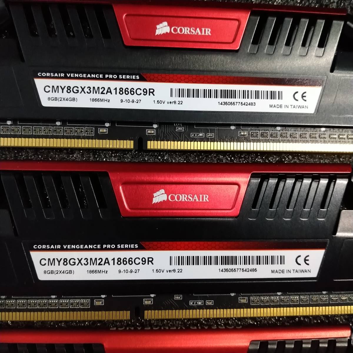 【中古】DDR3メモリ 16GB[4GB4枚組] Corsair CMY8GX3M2A1866C9R [DDR3-1866 PC3-14900] _画像8