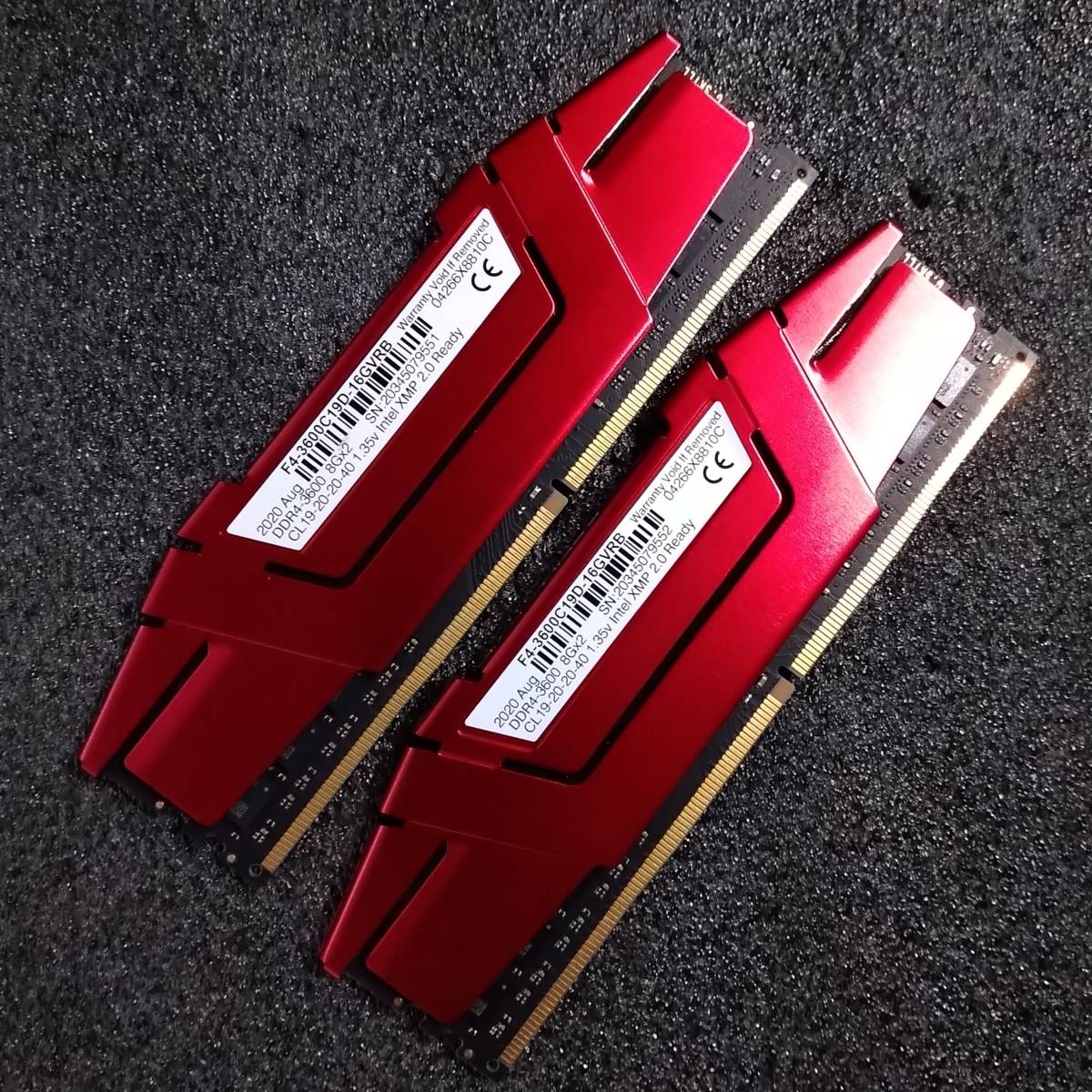 【中古】DDR4メモリ 16GB(8GB2枚組) G.SKILL Ripjaws Vシリーズ F4-3600C19D-16GVRB [DDR4-3600 PC4-28800]