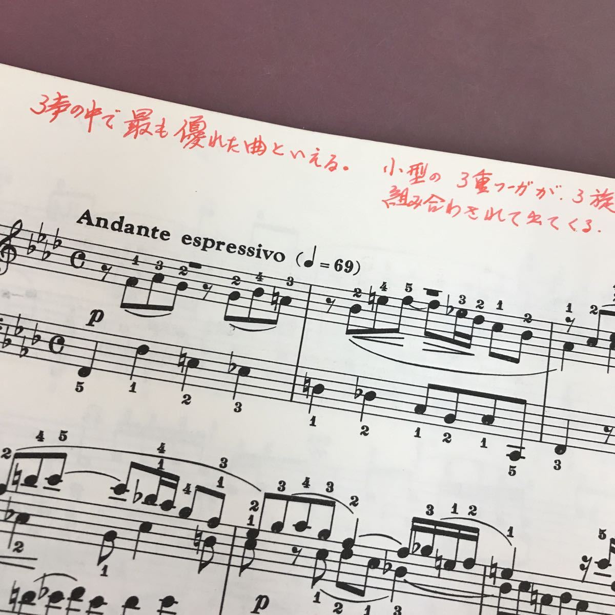 B53-156 BACH 指づかいつき バッハ インベンション 全音楽譜出版社 書き込み多数有り_画像4