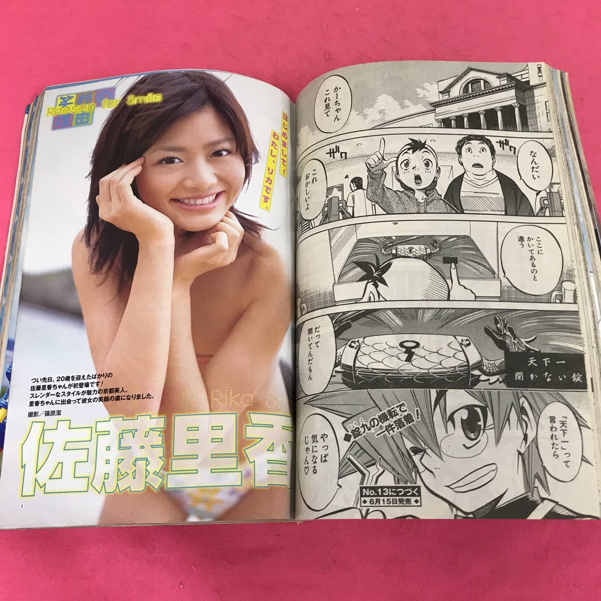 B58-026 ヤングガンガン 2007年 No.11 巻頭&ピンナップ 南明奈 センターグラビア 佐藤里香 背表紙破れ有り （株）スクウェア・エニックス_画像8