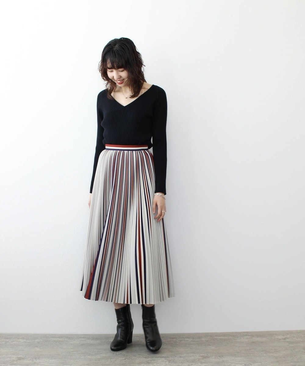 TSURU by Mariko Oikawa トリコロールカラープリーツスカート | gkcsu.org