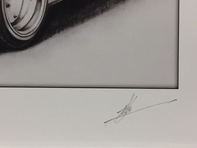  Nissan NISSAN Leopard F30[ pencil sketch ] famous car old car illustration A4 size amount attaching autographed 