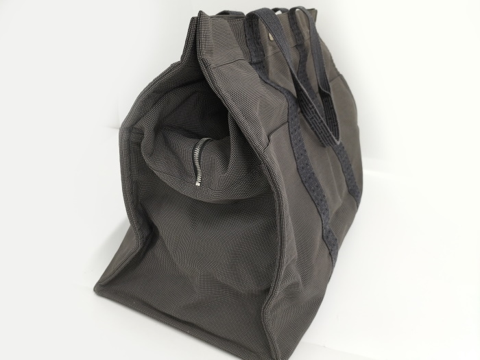 HERMES トートバッグ エールライン トートTGM キャンバス グレー系