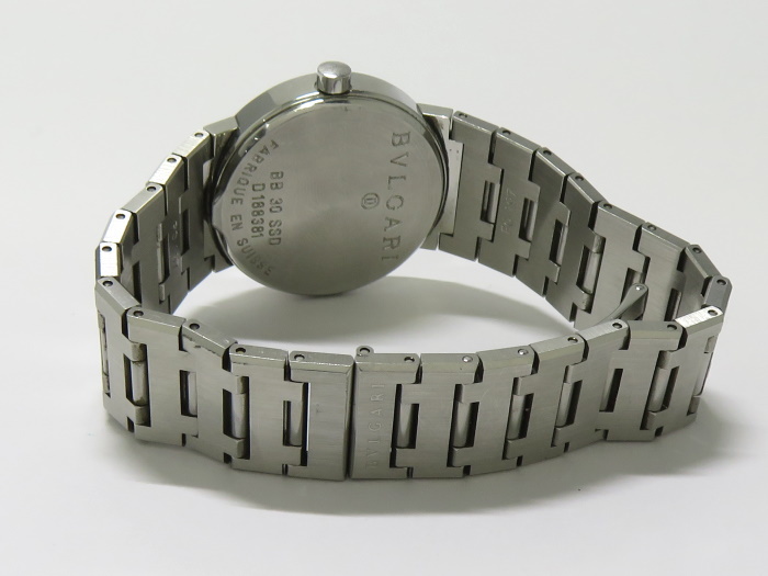 BVLGARI メンズ 腕時計 ブルガリブルガリ クオーツ SS ブラック文字盤