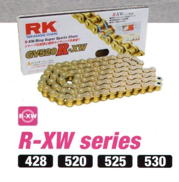 RKチェ－ン GV525RXW100 ゴールド　525-100_画像1