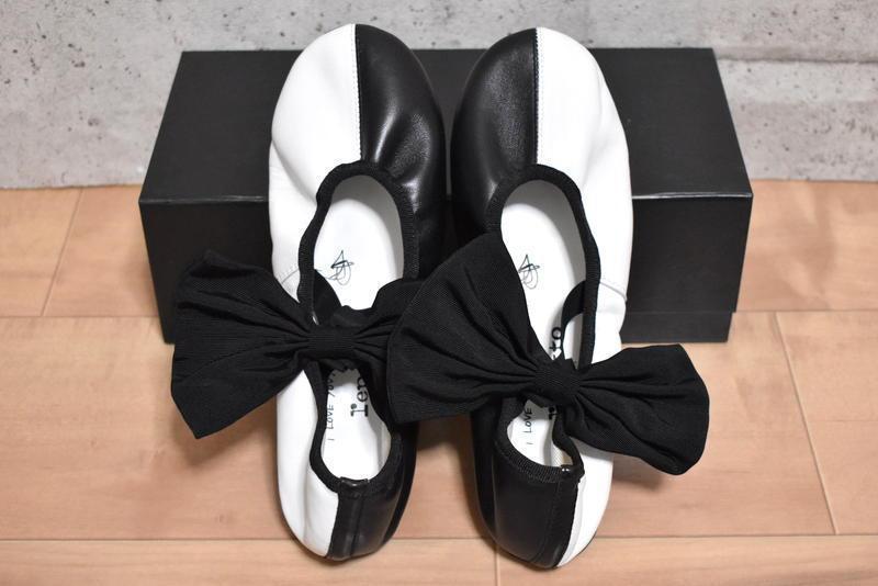 【送料無料】新品 レペット × SIA SOPHIA バレエシューズ 37 定価33000円 repetto ホワイト×ブラック ★_画像4