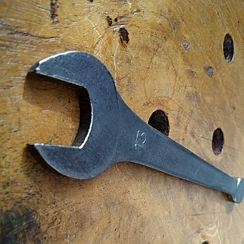  loaded tool maintenance for tool one-side . spanner Manufacturers unknown size inscription 13mm. total length 129mm. mostly unused 