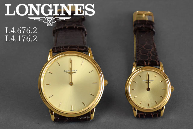 茶】未使用品LONGINES ロンジン グランドクラシック ペアウォッチ L4