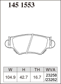  Astra XK160/XK161 тормозные накладки задний Dixcel Z модель 1451553 DIXCEL