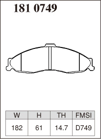 カマロ CF43A/CF43AK ブレーキパッド フロント ディクセル Zタイプ1810749 DIXCEL_画像3
