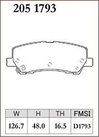 マスタング ブレーキパッド リア ディクセル ESタイプ2051793 DIXCEL_画像3