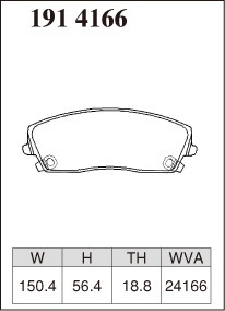 300C/TOURING LX35/LE35T brake pad front Dixcel X type 1914166 DIXCEL