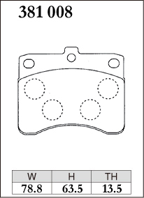 ハイゼット S82P/S83P/S82C/S83C ブレーキパッド フロント ディクセル Mタイプ381008 DIXCEL_画像3
