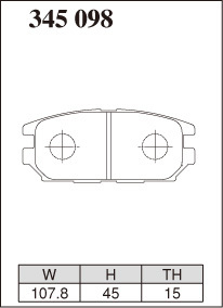 プラウディア S32A/S33A/S43A ブレーキパッド リア ディクセル RDタイプ345098 DIXCEL_画像2
