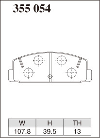 カペラワゴン/カペラカーゴ GVER ブレーキパッド リア ディクセル ESタイプ355054 DIXCEL_画像3