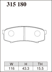 ランドクルーザープラド ブレーキパッド リア ディクセル Premiumタイプ315180 DIXCEL_画像3