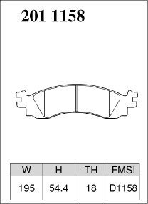  Explorer sport truck 1FMKU51/1FM8U53 brake pad front Dixcel ES type 2011158 DIXCEL