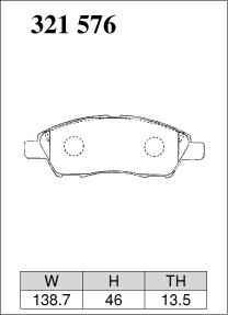 ノートニスモS E12改 ブレーキパッド フロント ディクセル Zタイプ321576 DIXCEL_画像3