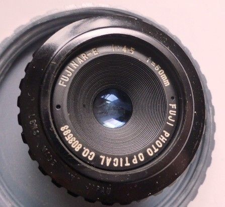 ★プリセット式引伸用レンズ　フジナーE　1：4.5　f=50mm　ケース、説明書付き　ワッシャー付き★中古