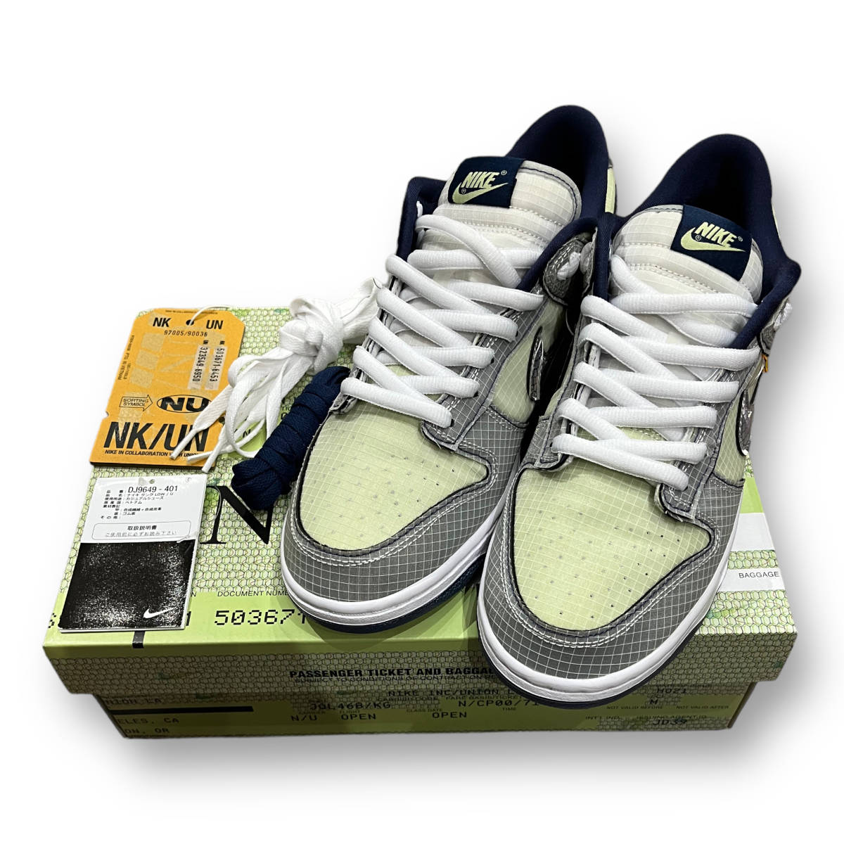 国内正規 ○ NIKE Dunk Low Union Passport Pack Pistachio DJ9649-401