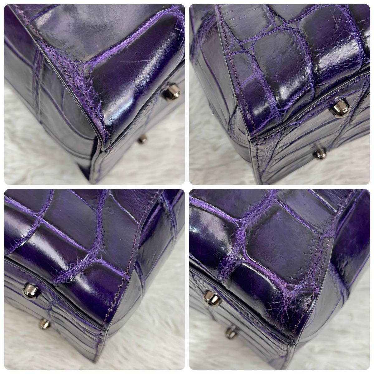 ○美品○クロコダイル ワニ革 エキゾチックレザー 2way トートバッグ