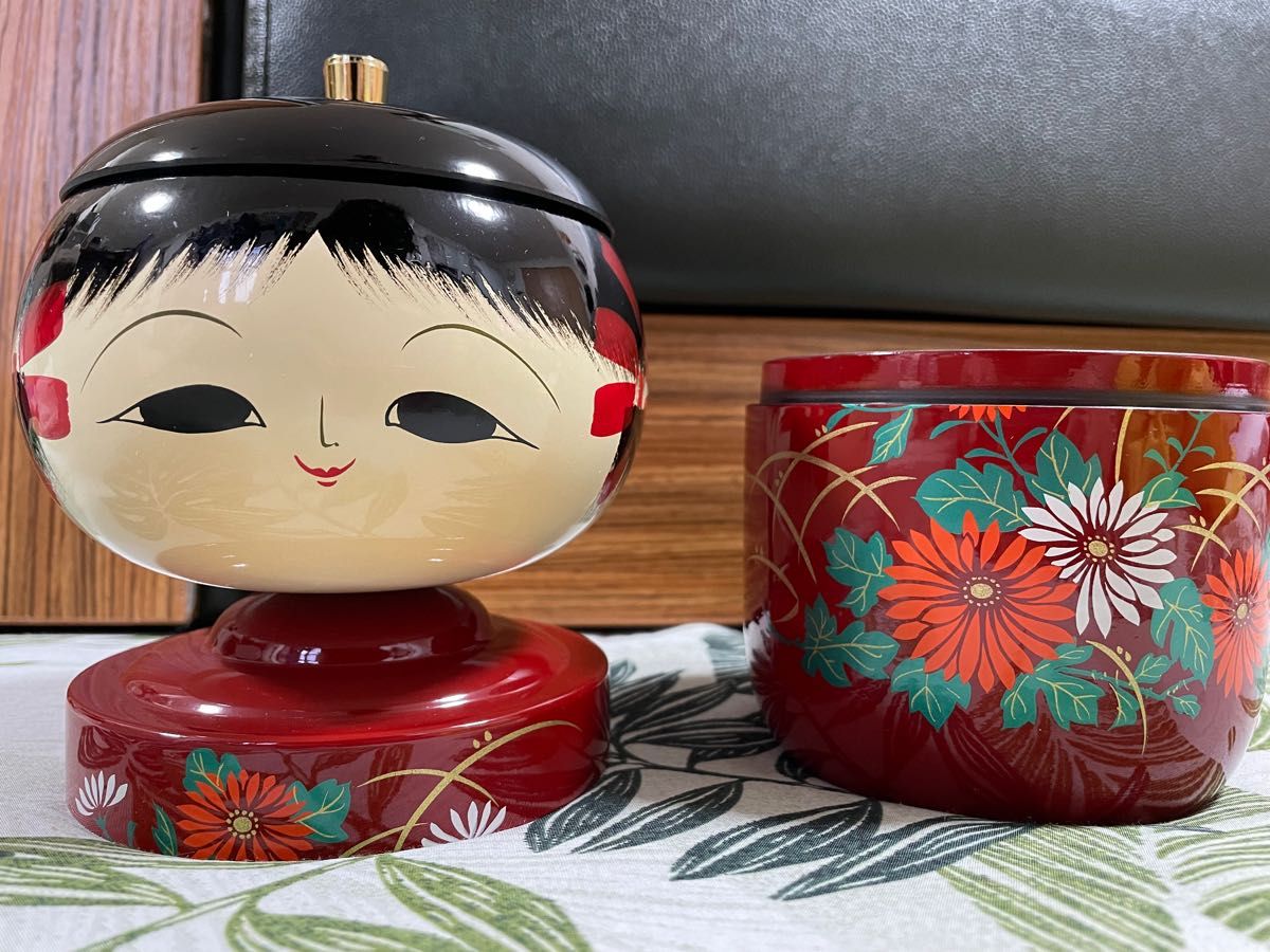近代こけしシリーズ 漆工芸こけし 小物入れ