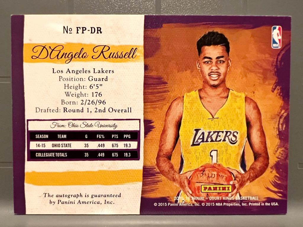 超絶レア直書 RC Auto 15 Panini D'Angelo Russell ディアンジェロ・ラッセル NBA ルーキー サイン バスケ Lakers レイカーズ All-star_画像2