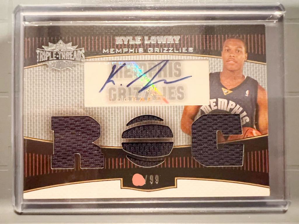 HOT3窓 RC Auto Jersey 06-07 Topps Kyle Lowry カイル・ラウリー NBA ルーキー サイン ジャージ バスケ Panini Heat ヒート All-star 優勝