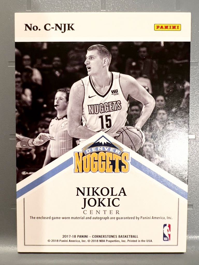 超絶レア高級版4窓/129 On Card Auto 直書 17-18 Panini Nikola Jokic ニコラ・ヨキッチ NBA 直筆 サイン Nuggets ナゲッツ All-star MVP_画像2
