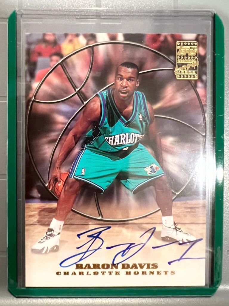 激レア直書 RC Auto 99-00 Topps Baron Davis バロン・デイビス NBA ルーキー サイン バスケ Panini ユニフォーム All-star Steal王 バスケ_画像1