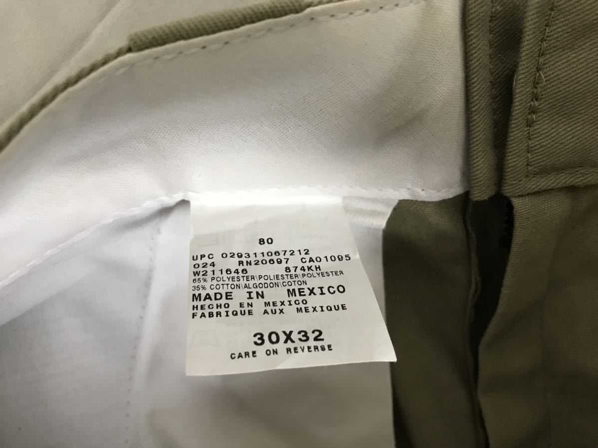 本物ディッキーズDickiesジェニュインワークパンツスーツミリタリービジネスアメカジサーフメンズ30Mベージュメキシコ製スケーター_画像5