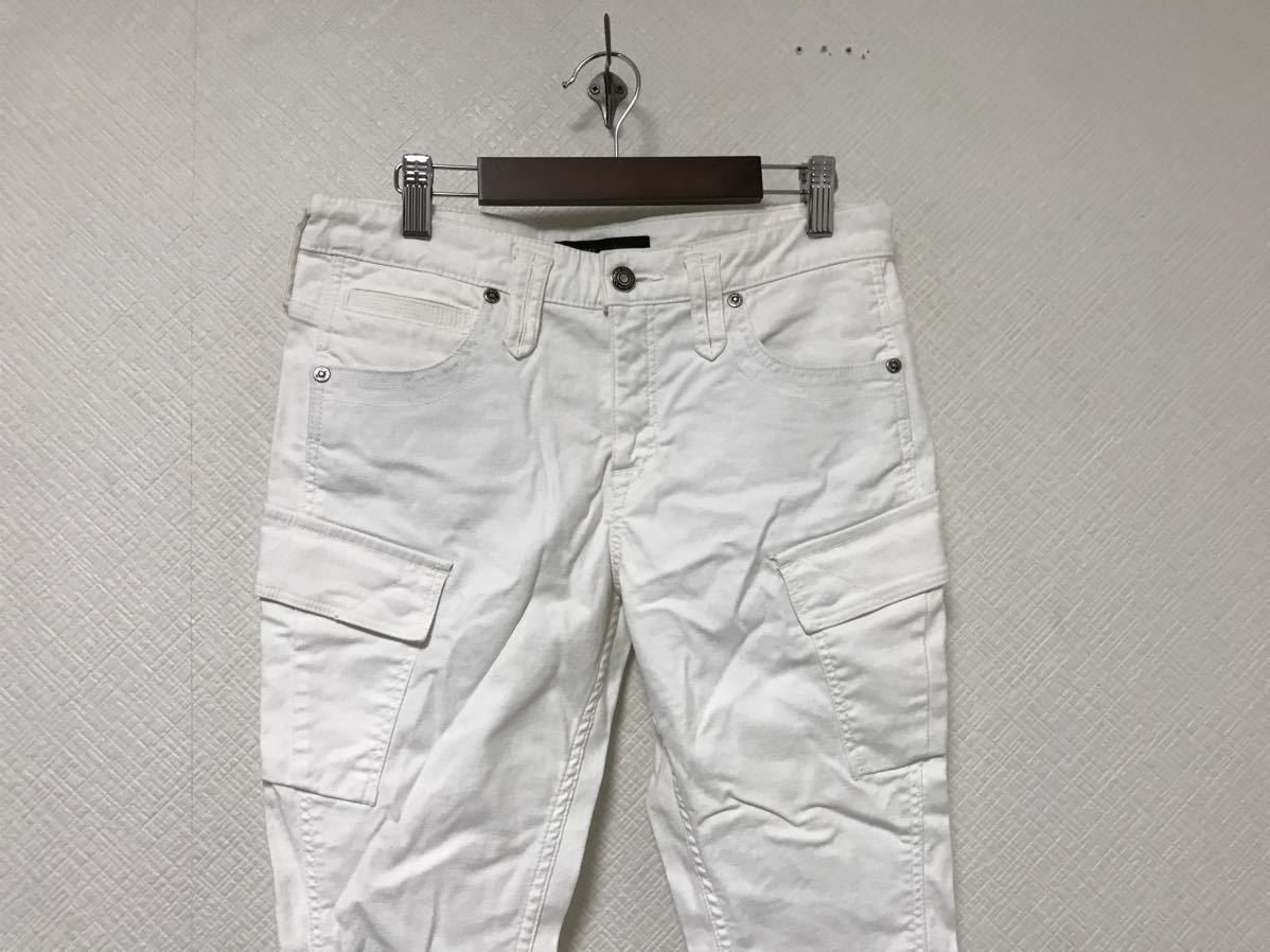  genuine article jimi-tavanitiJIMMYTAVERNITI cotton stretch chino Work skinny cargo pants suit American Casual Surf men's white white 26 made in Japan XS