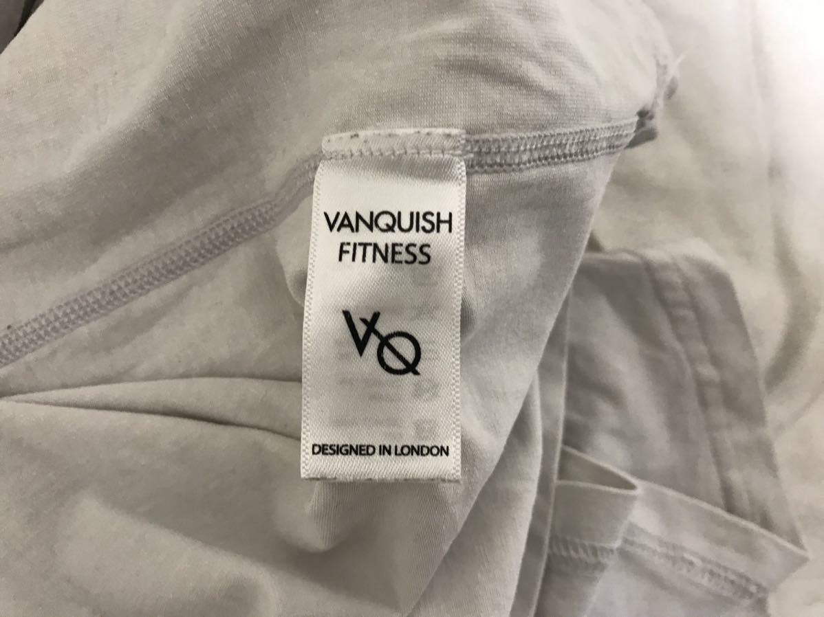 本物ヴァンキッシュVANQUISHコットンストレッチプリント半袖TシャツメンズアメカジサーフミリタリービジネスライトグレーLジムスポーツ_画像6