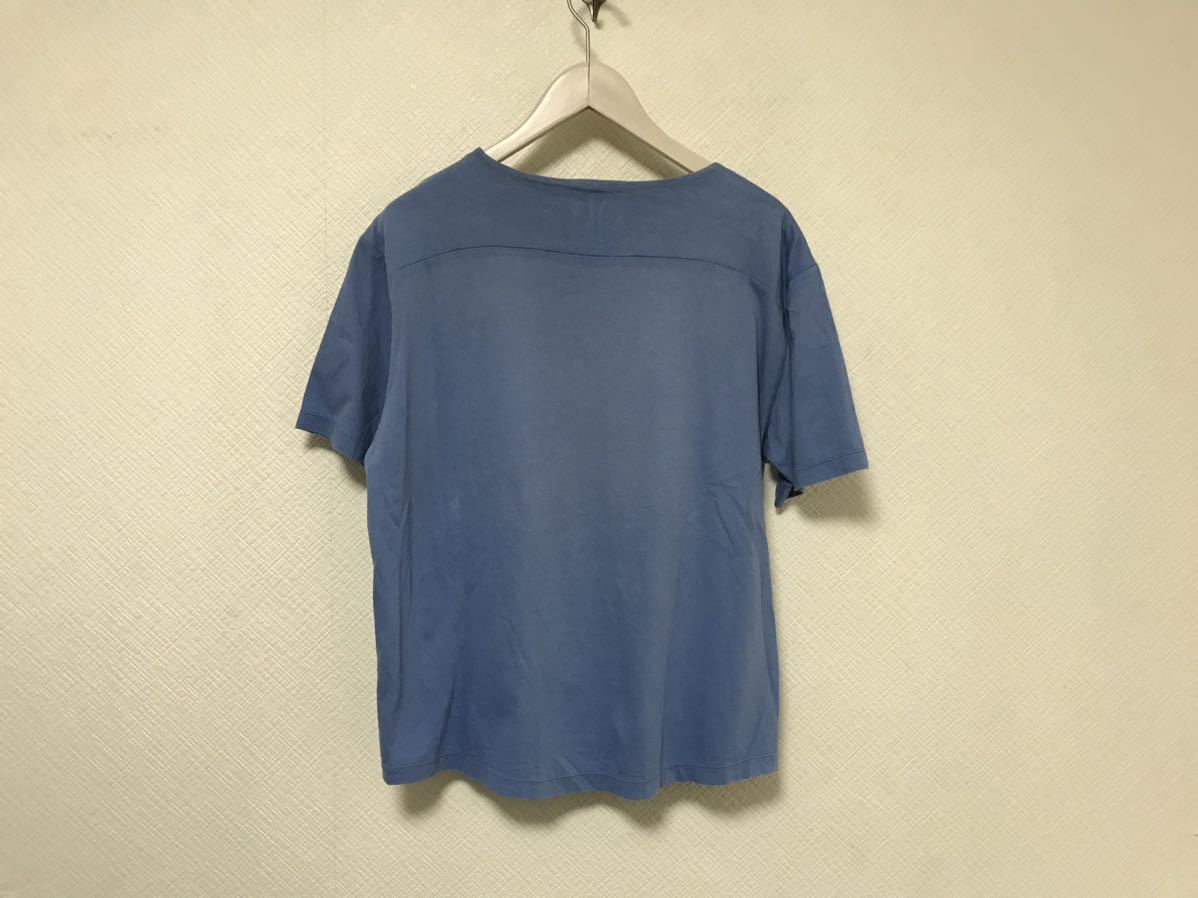 本物スティルバイハンドSTILL BY HANDコットン半袖Tシャツメンズアメカジサーフミリタリービジネススーツ48日本製L青ブルー_画像3
