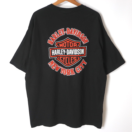 90s USA製 HARLEY-DAVIDSON R.K. STRATMAN ハーレーダビッドソン 両面プリント 半袖 Tシャツ(メンズ 2XL)ヴィンテージ_画像7