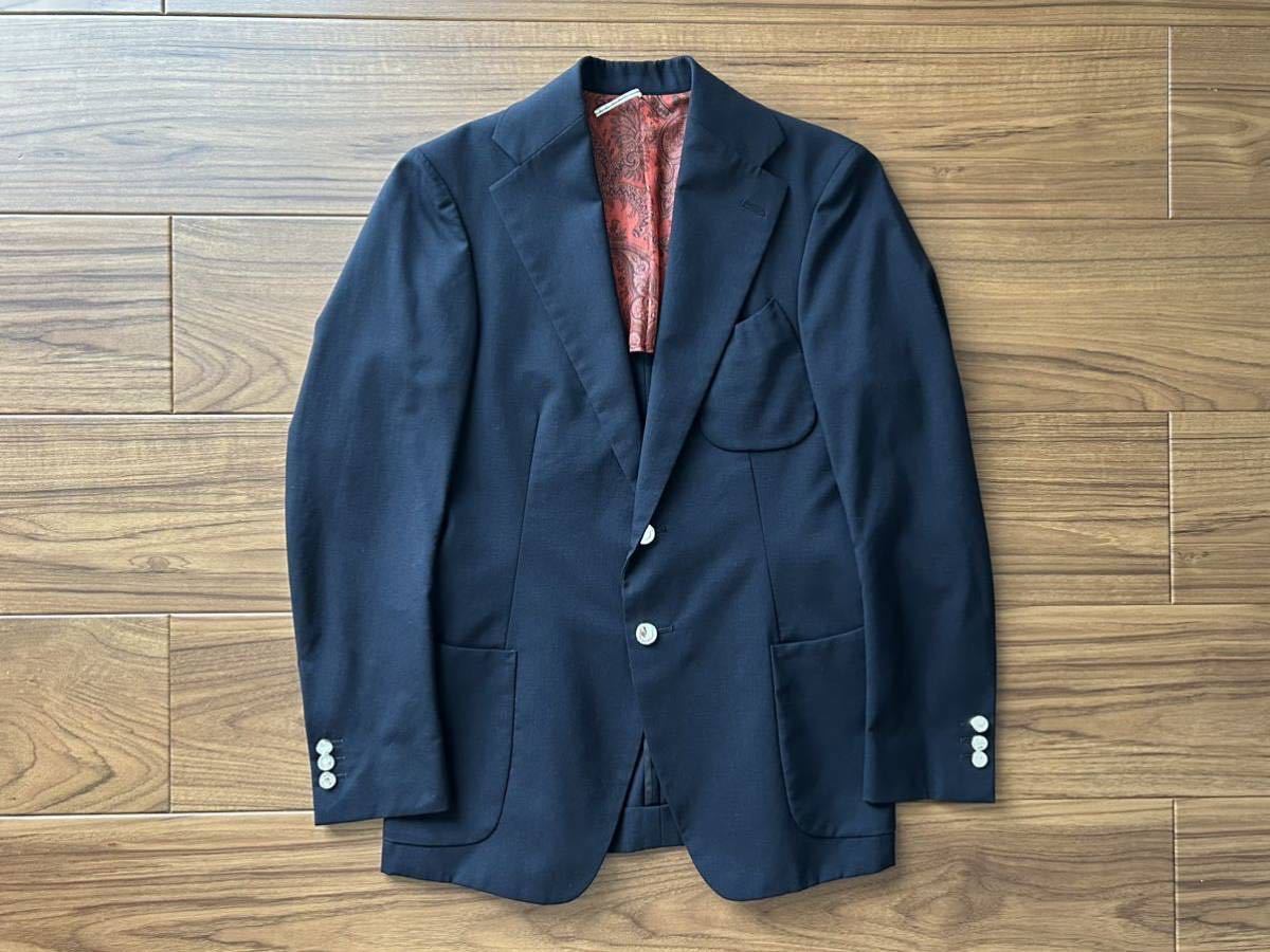 大人気新品 メンズ ネイビー テーラードジャケット 紺ブレ braque 【美