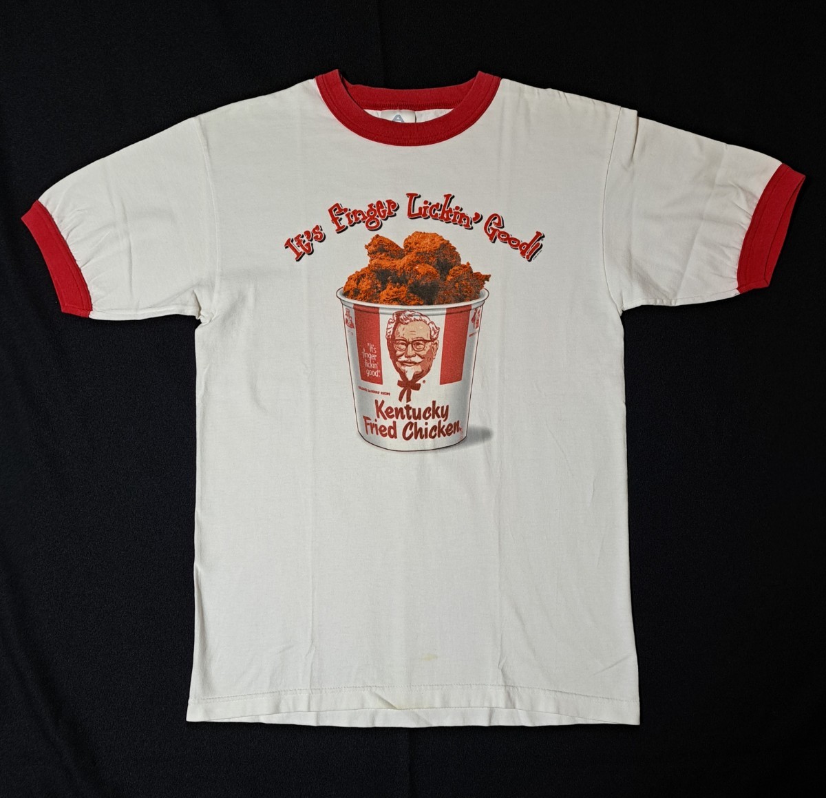 新品購入　アメカジ　2002年　ケンタッキーフライドチキン　KFC 企業Tシャツ Tee　リンガーtee US古着　McDonald's　BURGER KING　m&m's