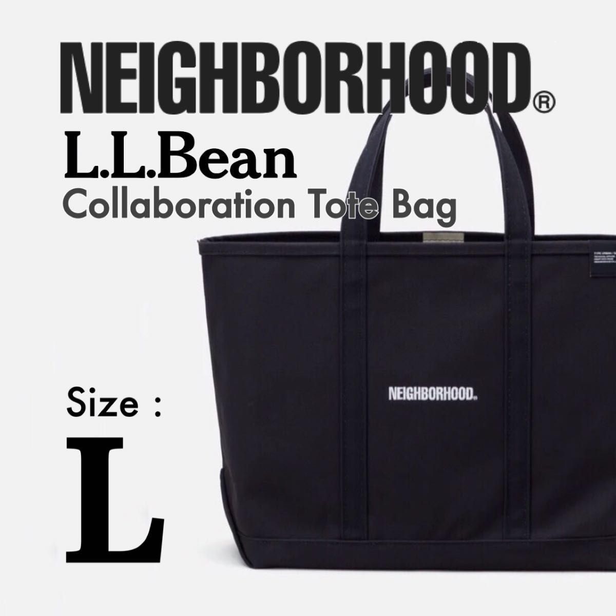 NEIGHBORHOOD NH x L.L.Bean .Black Tote-L-