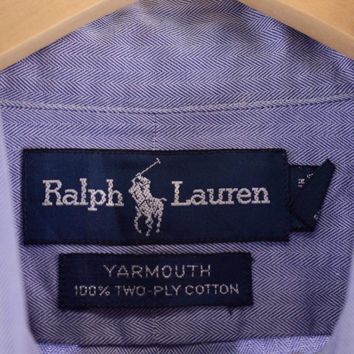 古着 ラルフローレン Ralph Lauren POLO RALPH LAUREN ヘリンボーン 長袖 ボタンダウンシャツ メンズL /eaa334148_画像3